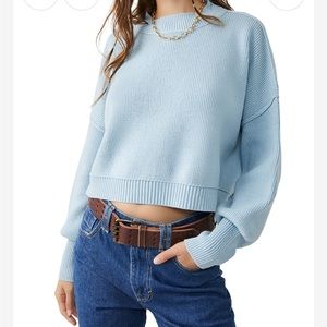 Free People Easy Street Cropped Sweater
